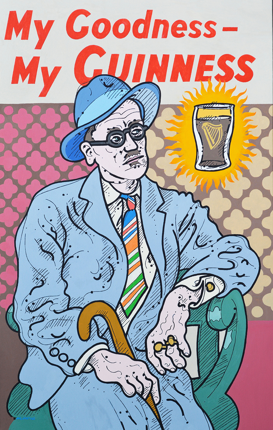 Steve Justice Art - The Dubliner: portrait of James Joyce